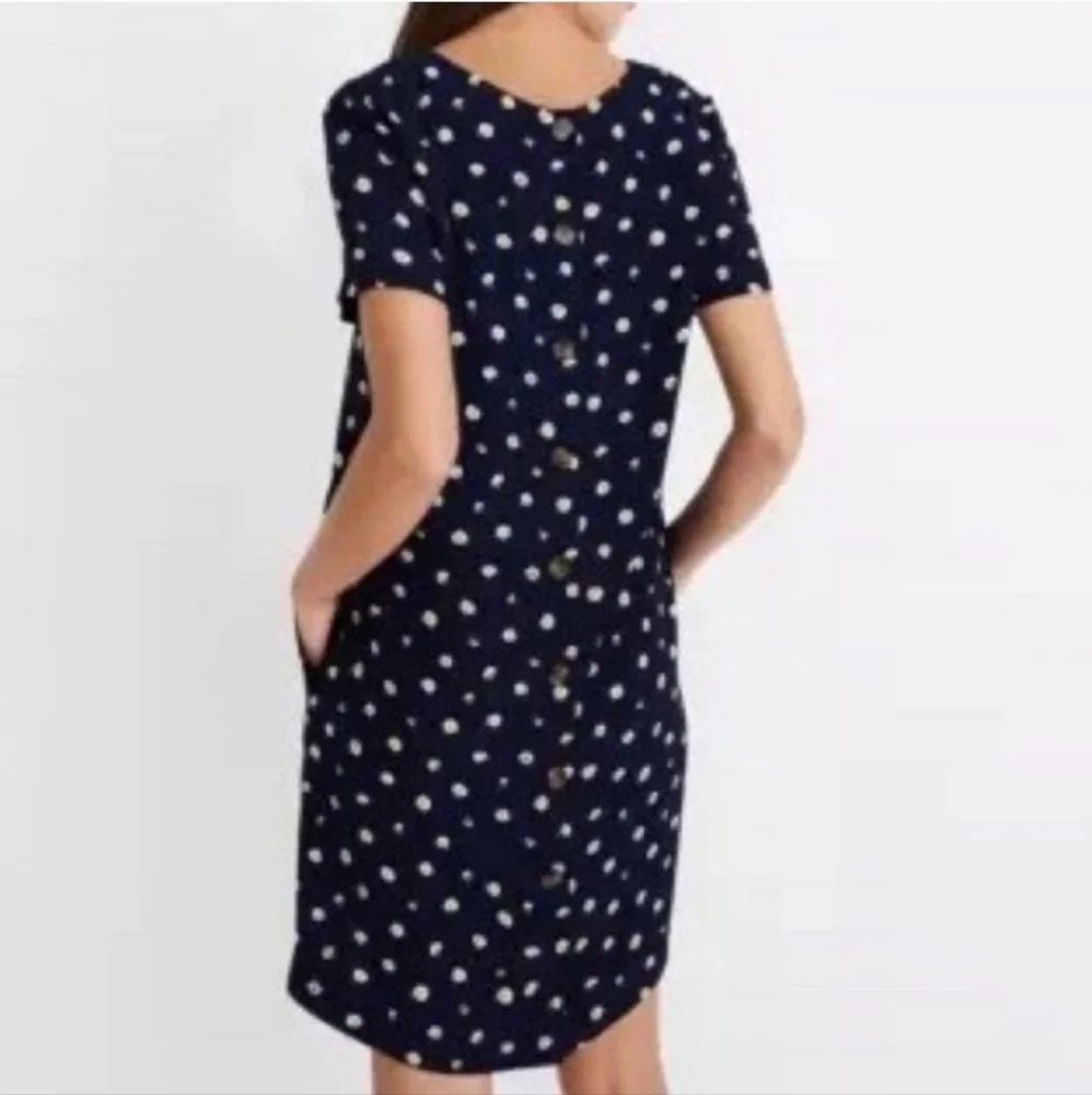 Madewell‎ Button-Back Easy Shift Dress In Daisy Dots XS